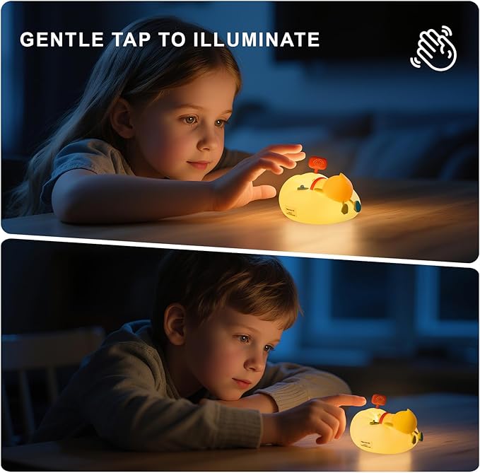 Duck Night Light for Kids, 7 Colors LED Nursery Lamp Dimmable & Rechargeable - Image 6