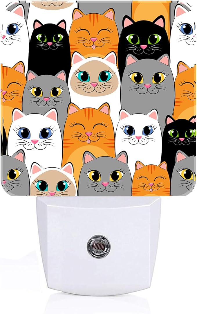 Cats Night Light, Plug Into Wall Decor by Unknown
