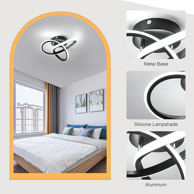 Modern LED Ceiling Light 19W Spiral Design 3000K/4500K/6500K 3 Color Modes - Image 5