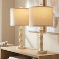 BOBOMOMO 20.5" Farmhouse Bedside Lamps Set of 2, Vintage Nightstand Lamps by BOBOMOMO