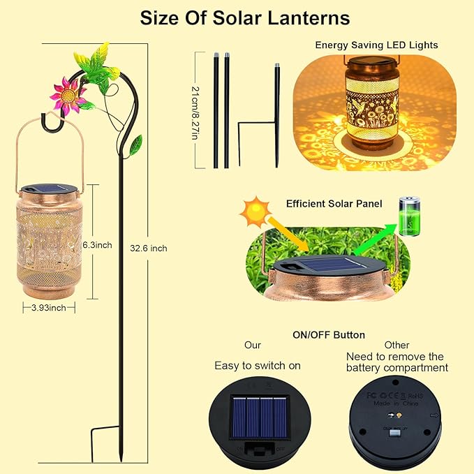 Gifts for Mom, Mothers Day Gift Solar Lanterns Outdoor, Mother Birthday Gift - Image 2