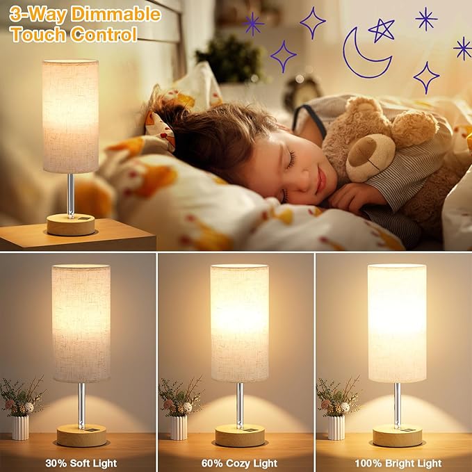 Touch Bedside Lamps Set of 2 - Image 3