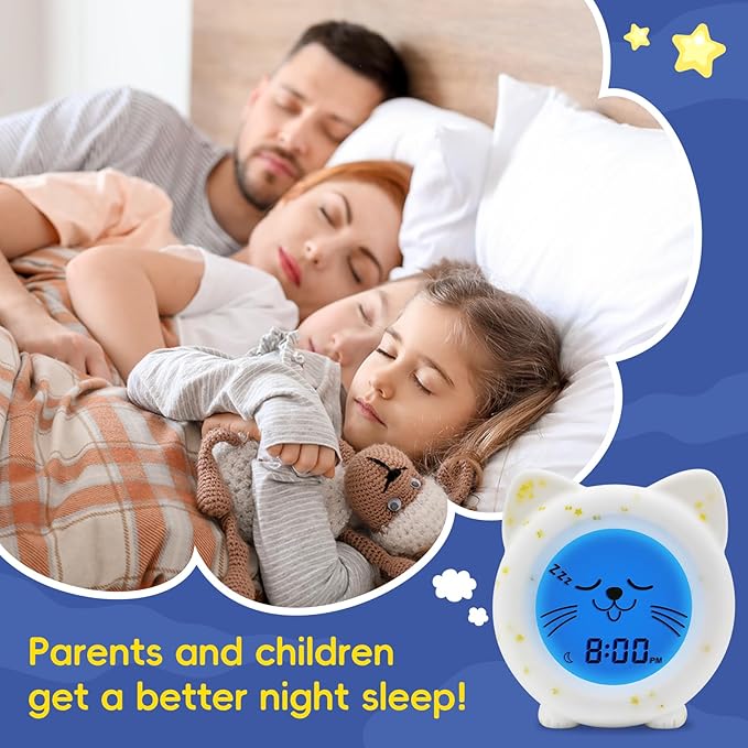 B&H Sleep Trainer Clock for Toddler, Cute Kids Ok to Wake Alarm Clock, Drop - Image 5