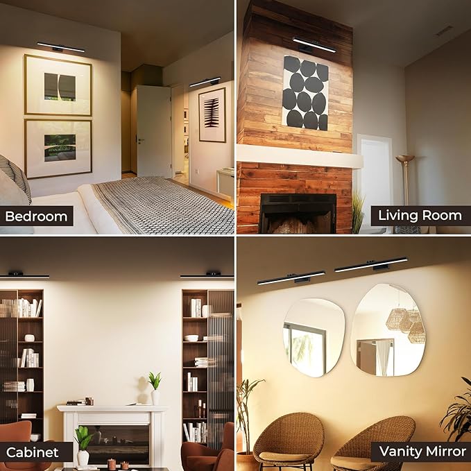 Wireless Picture Lights for Wall, 24in Battery Operated Wall Light for Painting - Image 8