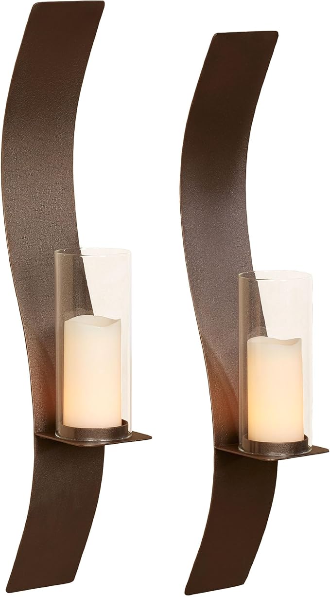 Sinuous Wall Sconce Pair Rich Bronze by TouchofClass
