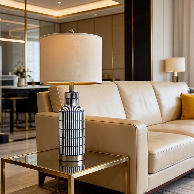 25" Modern Ceramic Lamps Single Table Lamp - Image 4
