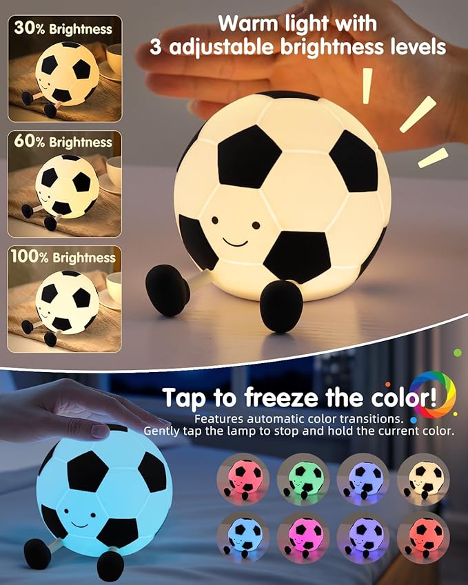 YISUN Soccer Silicone Night Light - Image 2