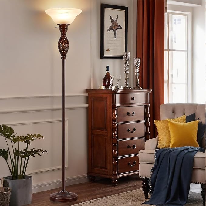 70" Torchiere Floor Lamp with NightLight - Image 4