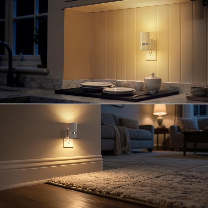 DORESshop LED Night Light 2 Pack, Slide Brightness Adjustable, Night Lights - Image 5