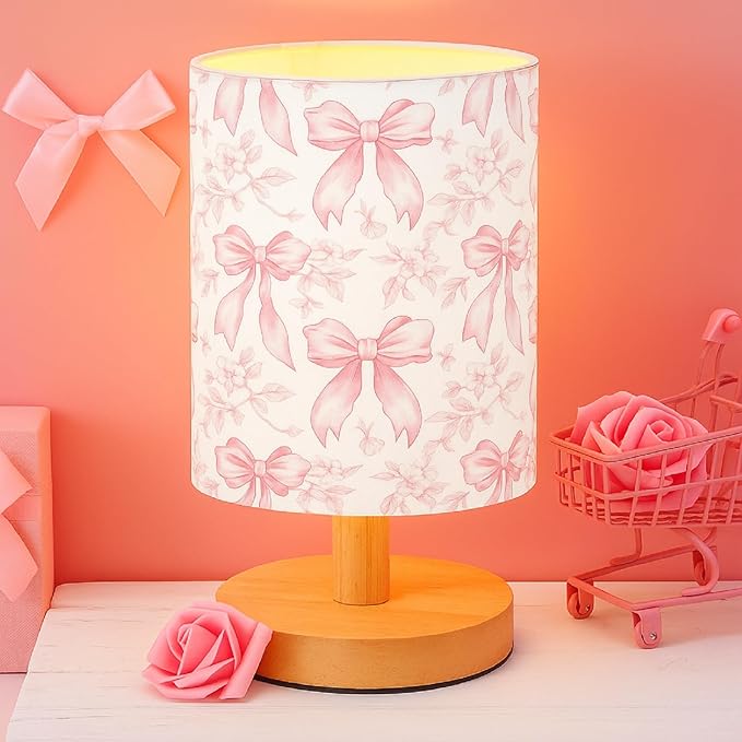 VIHOSE Floral Bow Kids Table Lamp by VIHOSE