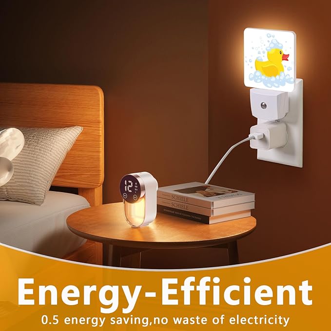 Night Light, Plug-into Cartoon Duck Nightlight White LED Lamp, Energy Efficient - Image 7