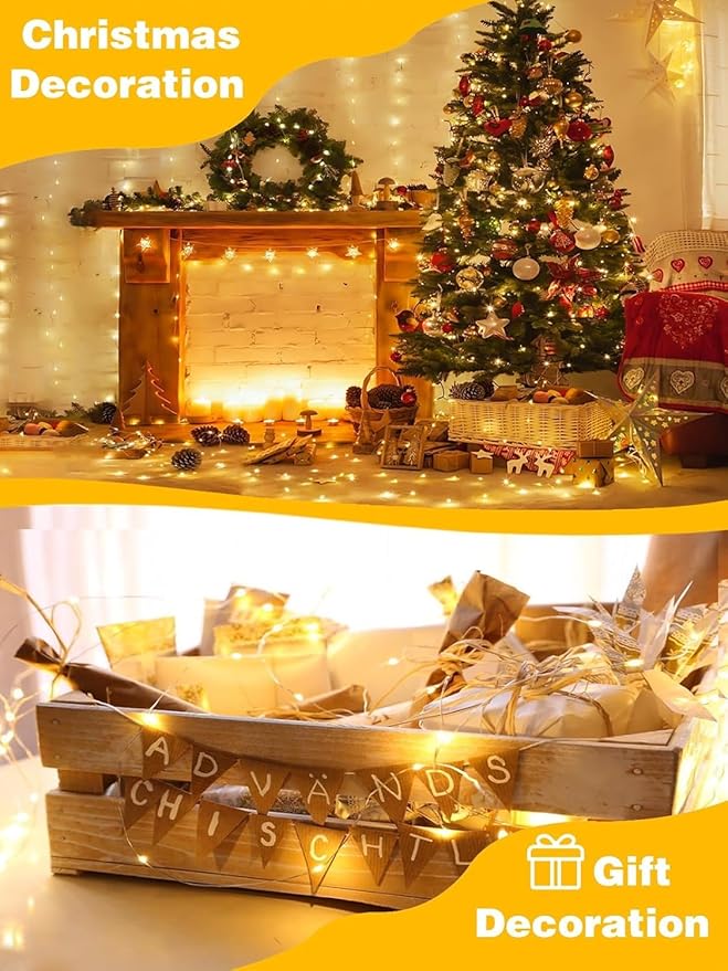 4 Pack Christmas Fairy Lights Battery Operated - Image 5