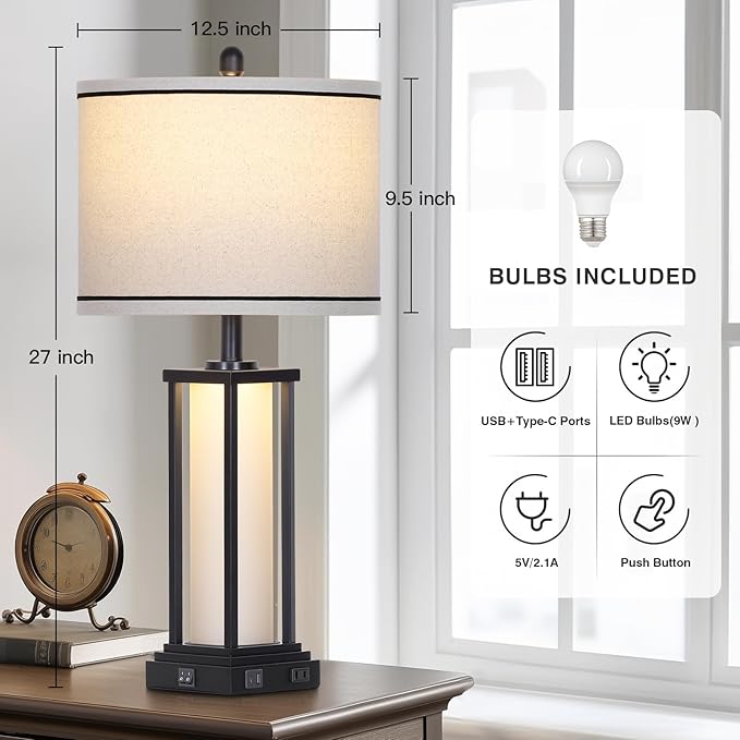 27" Tall Vintage Table Lamp - Image 2