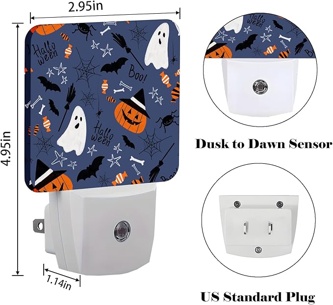 Happy Halloween Night Light, Plug Into Wall - Image 2