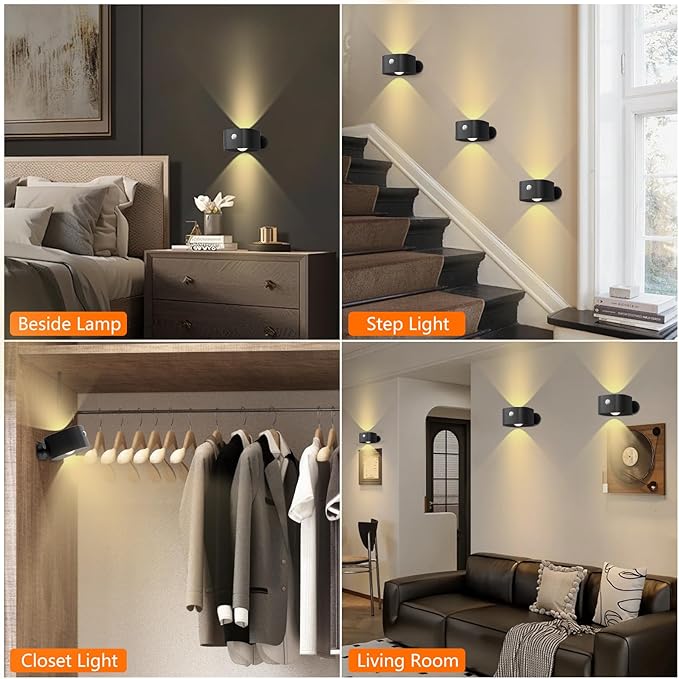 Rechargeable Motion Sensor Wall Light, Wireless Wall Sconce - Image 7