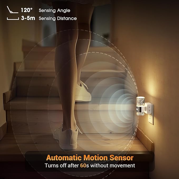 JandCase Motion Sensor Night Light, Dimmable Night Lights Plug Into Wall - Image 4