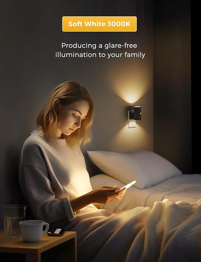 L LOHAS LED Motion Sensor Night Light Plug in, 2 Pack, Motion Activated Night - Image 8