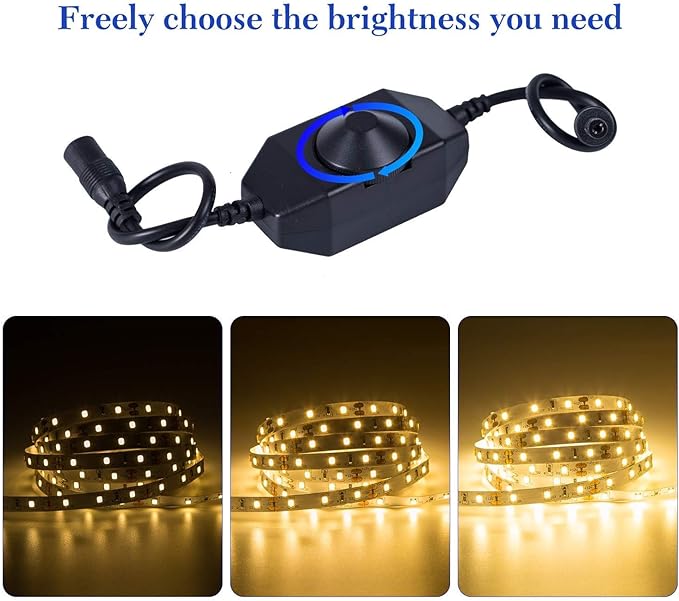 Warm LED Strip Lights, Waterproof cuttable 300 SMD 2835 LED Tape, 6000K 12V - Image 3