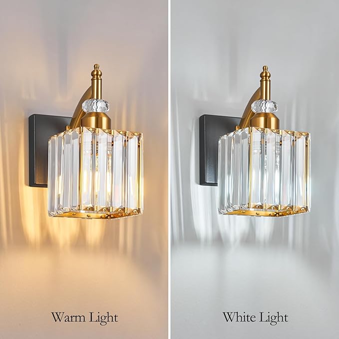 Modern Wall Sconces Set of Two Black Gold Indoor Wall Mounted Room Sconce - Image 2