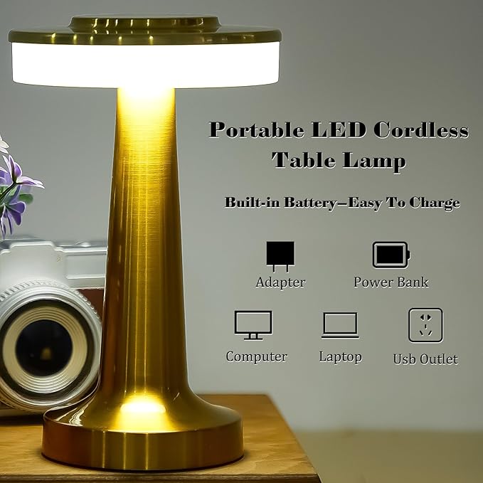 Riakrum 4 Pcs LED Portable Cordless Table Lamp - Image 3