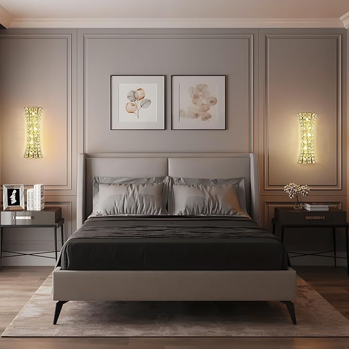 Crystal Wall Sconces, Modern Wall Light Fixtures, Luxury Indoor Gold Wall Lamp - Image 2
