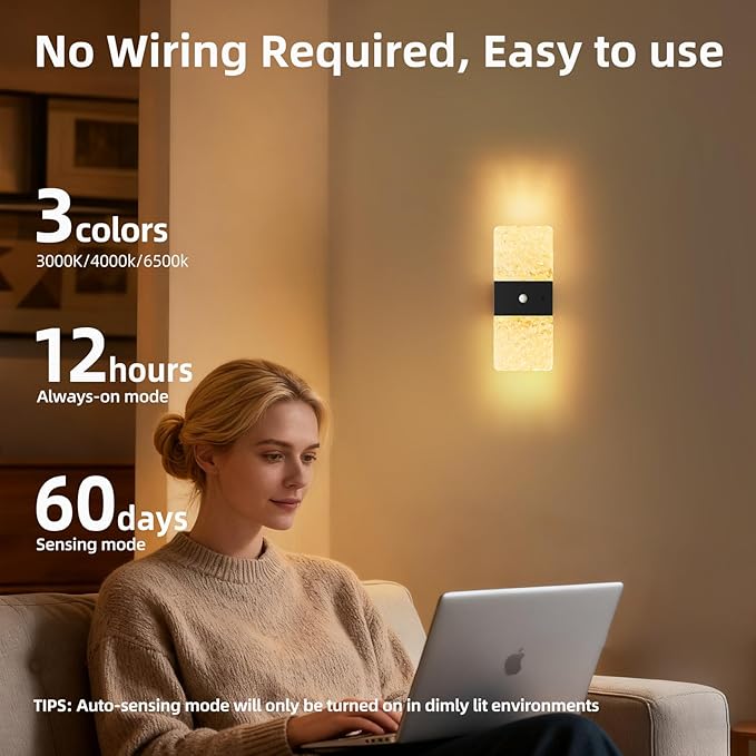 Magnetic Wall lamp Without Wiring, USB Charging Modell, Human-Sensing Ambient - Image 3