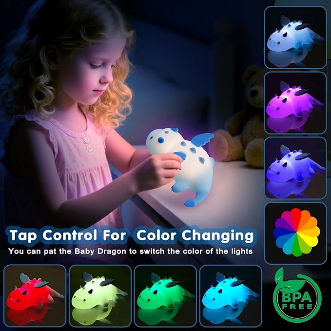 Cute Baby Dragon Kids Night Light - Image 2