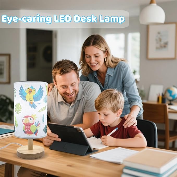 Kids Desk Lamp for Bedroom Bedside, Gift for Boy-3 Color Modes Nightstand Night - Image 7