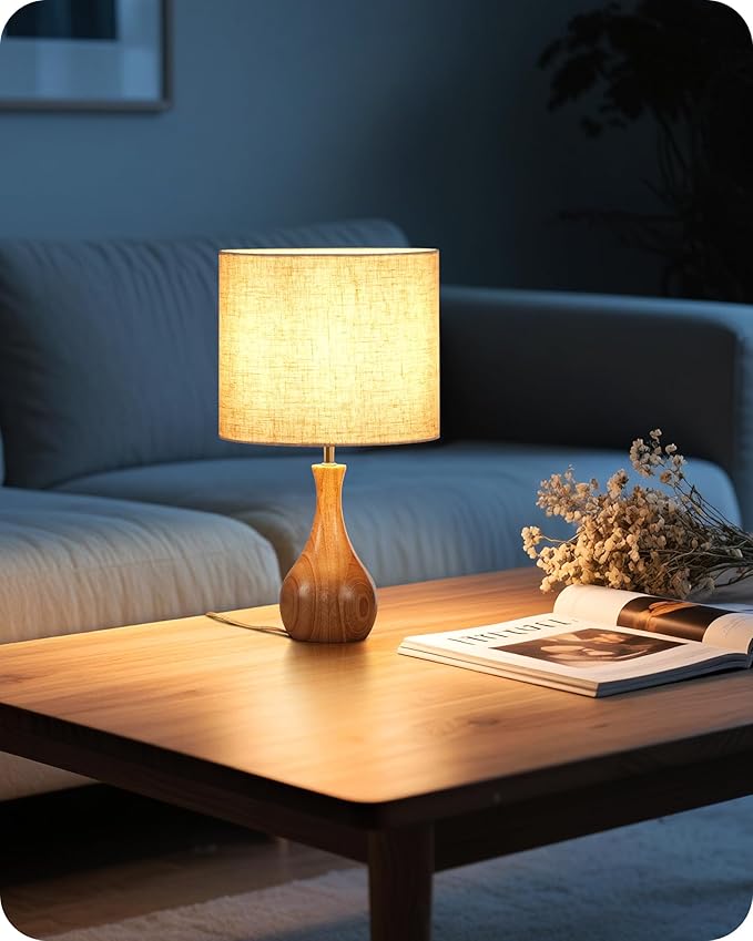 Small Table Lamp, Wood Desk Lamp - Image 6