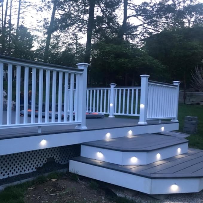 FVTLED Pack of 10 Low Voltage LED Deck Lights kit Φ1.38 Outdoor Garden Yard - Image 8