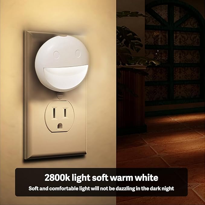 VAVOFO LED Night Light with Auto Sensor, 4 Pack, 2900-3200K Warm White - Image 3