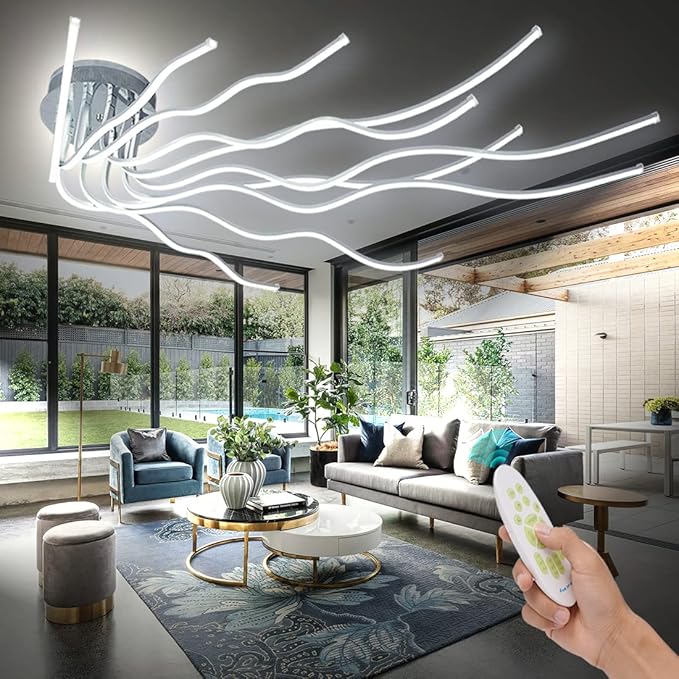 Modern Led Ceiling Light Fixture, 55.11" Modern Ceiling Light by SHIANDAR