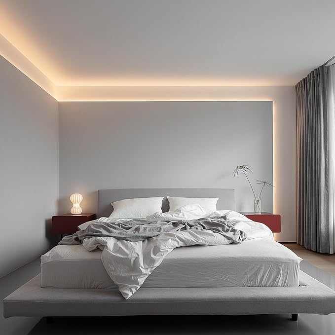 8 Pack Plaster-in LED Channel 6.6FT/2M Recessed Drywall Aluminum Strip Light - Image 5