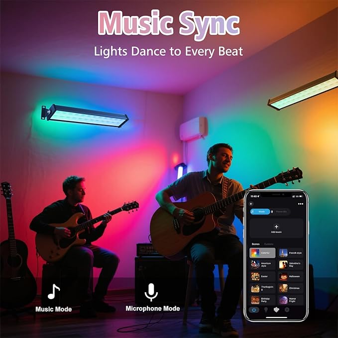 T-SUN 60W RGBCW LED Wall Washer Lights, Dimmable Waterproof Music Sync Light - Image 7