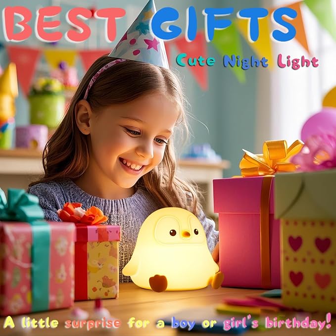 DREAMING MY DREAM Cute Penguin Night Light, LED Squishy Novelty Night Lamp - Image 4