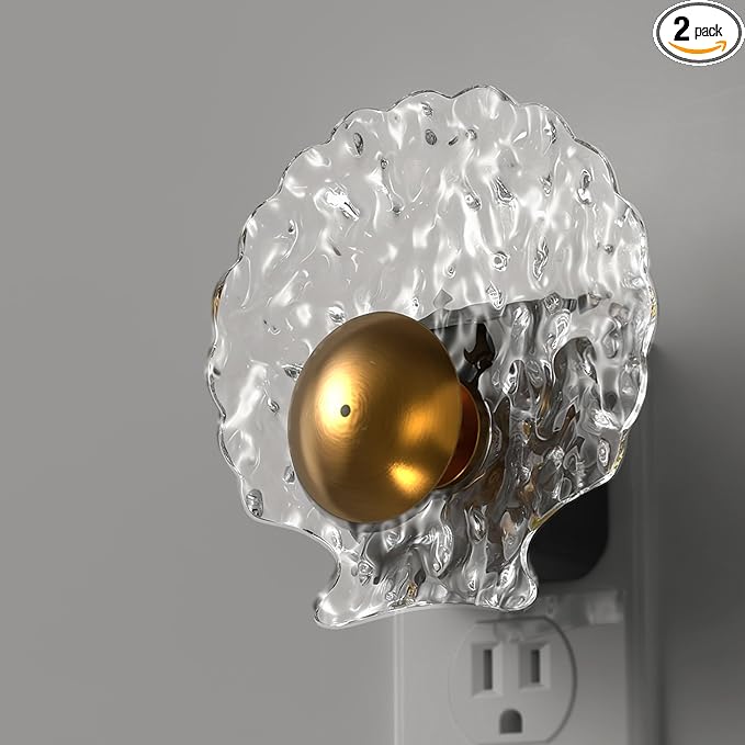 L LOHAS LED Shell Night Light, 2 Pack, Night Lights Plug into Wall, Dimmable by LLOHASLED
