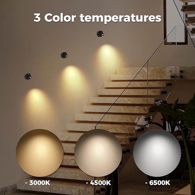 JOOSENLUX Spot Lights Indoor 3-Pack Wireless Rechargeable LED Rechargeable - Image 4