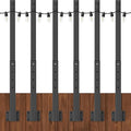 6 Pack 2.8 FT String Light Poles, Metal Lights Poles by Unknown