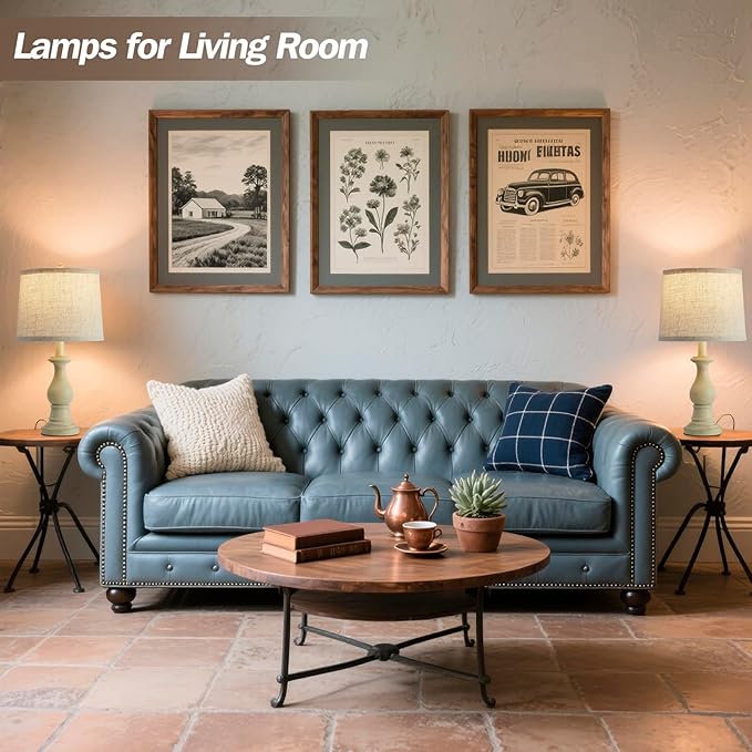 Vintage Table Lamp for Living Room Bedroom, 18.5" Farmhouse Bedside Lamps - Image 6
