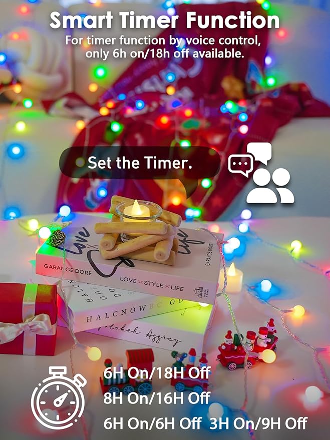 2025 New Connectable 43FT Smart Voice Controlled Christmas String Lights Indoor - Image 6