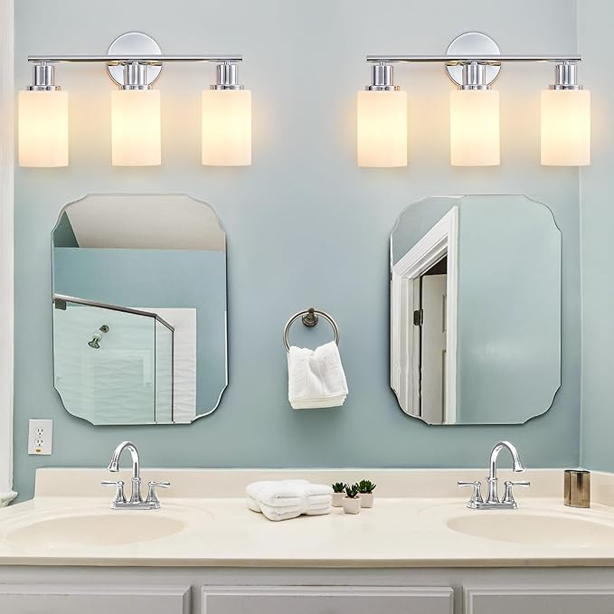 DLLT 3-Light Bathroom Light Fixtures: Chrome Modern Vanity Lights - Image 5