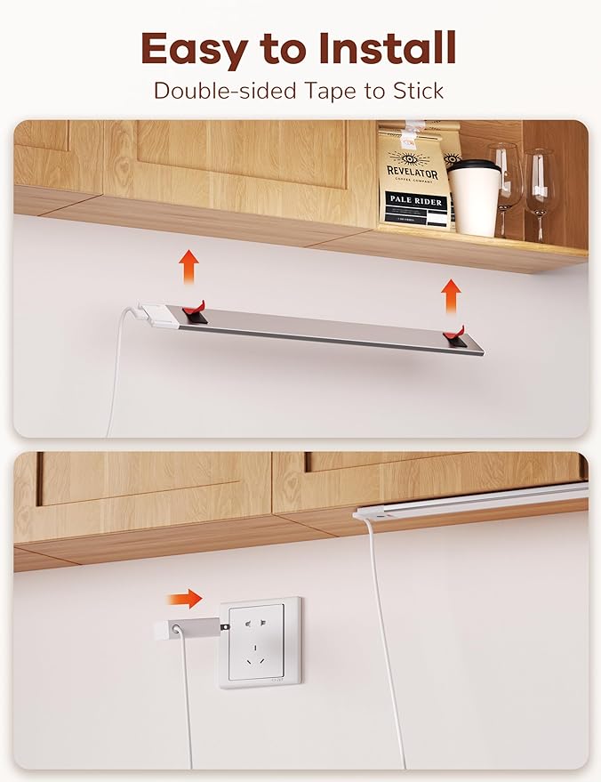 Hand Wave Gesture Under Cabinet Lights, 17 Inch Plug in Kitchen Counter Sink - Image 6