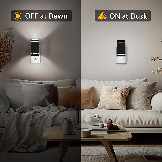 Briignite Red Motion Sensor Night Light, Dusk to Dawn Nightlights 2Pack - Image 3
