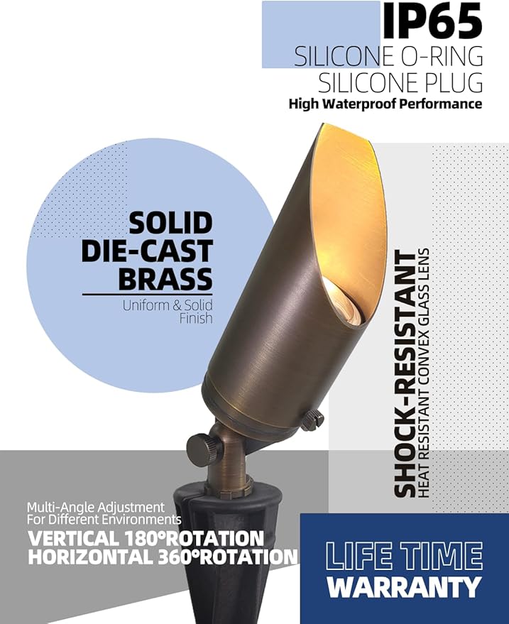 MALORY Brass Landscape Spotlight 10-Pack - Image 3
