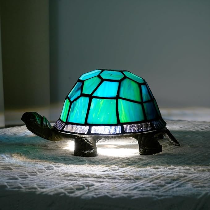 Turtle Night Light Tiffany Style Stained Glass Accent Lamp Kids Gifts Bedside - Image 8