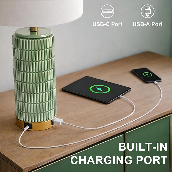 PoKat 25'' Bedside Table Lamps Set of 2 - Image 3