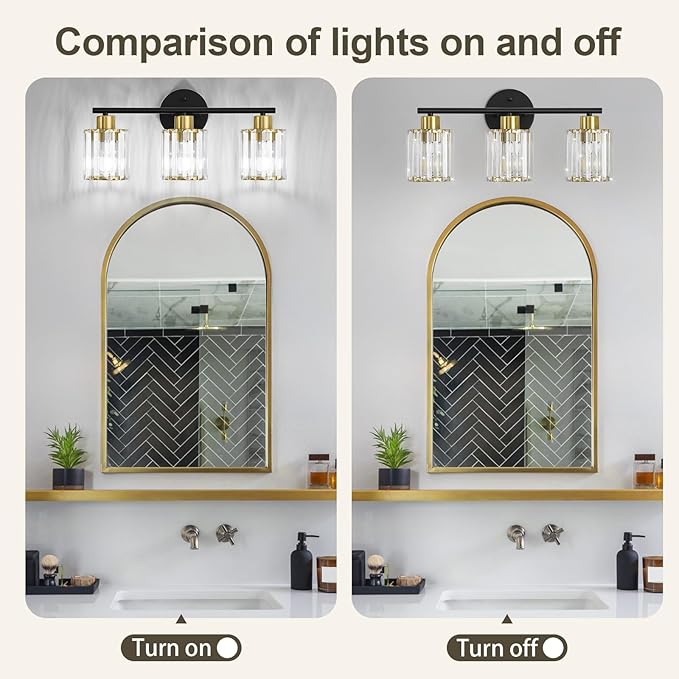 Crystal Bathroom Light Fixtures, Bathroom Lighting Fixtures Over Mirror - Image 3