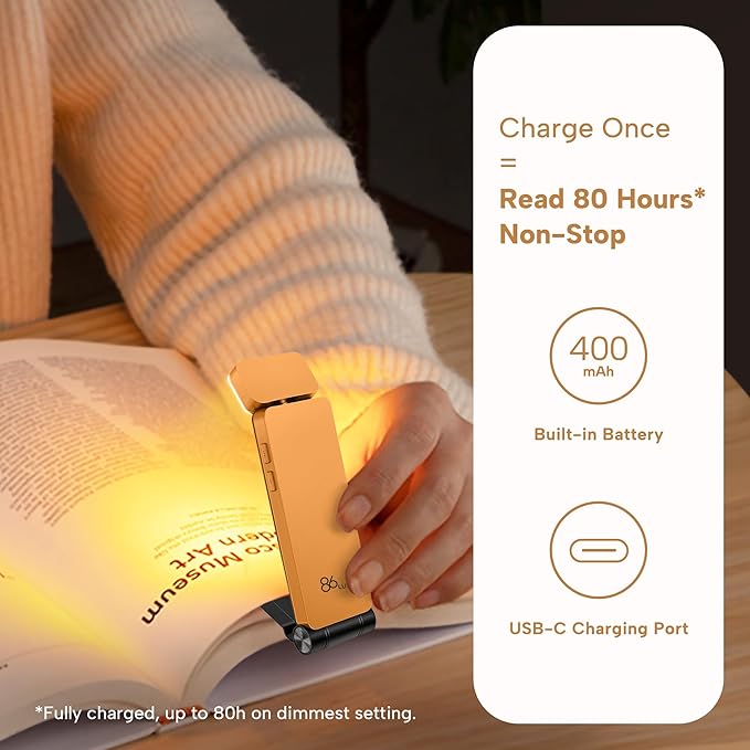 86lux Book Light, Rechargeable Reading Lights - Image 5