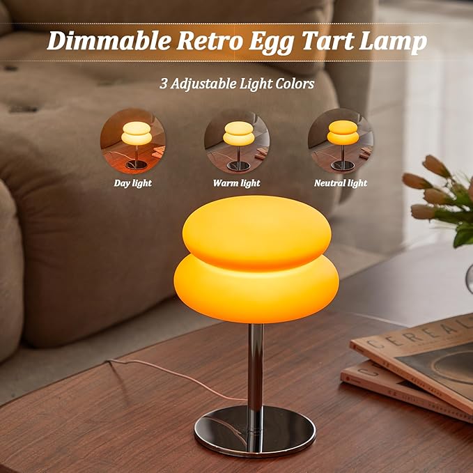Orange Mushroom Lamp, Mid Century Modern Lamp - Image 3