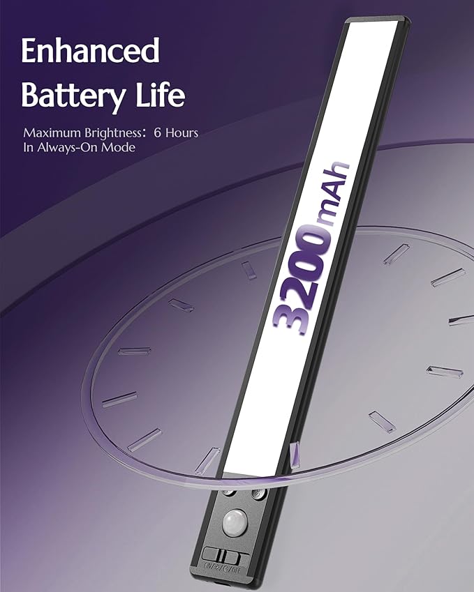 Under Cabinet Lighting Wireless, 3200mAh Rechargeable Under Counter Lights - Image 5